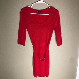 Red belted Armani exchange women’s dress